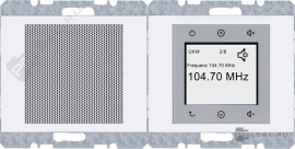 Стерео-радиоприемник с RDS - комплект с динамиком для моно
K.1,   цвет - белый глянцевый,  пластмасса,  28807009,  2880 70 09,  Berker
 - PULSAL.RU