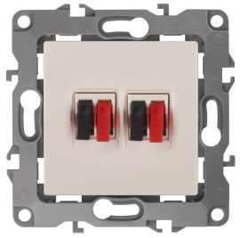 Розетка акустическая
Эра 12,  2 пары,   цвет - слоновая кость,  пластмасса,  Б0027462,  12-3112-02,  ЭРА
 - PULSAL.RU