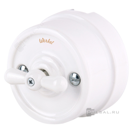 Переключатель поворотный
Retro,   цвет - белый,  фарфор / керамика,  W5612001,  a051317,  Werkel
 - PULSAL.RU