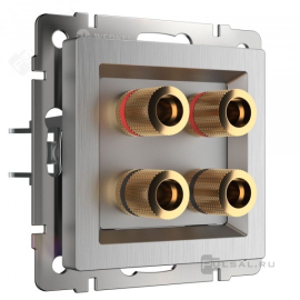 Розетка акустическая
Alumax,  Split,  Slab,  Senso,  Baguette,  Acrylic,  Platinum,  Elite,  Snabb,  Stream,  Flock,  Stark,  Fiore,  Favorit,  Diamant,  Aluminium,  Antik,  Metallic,  2 пары,   цвет - серебряный рифленый,  пластмасса,  W1185009,  a051351,  Werkel
 - PULSAL.RU