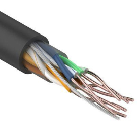 Кабель витая пара U/UTP, cat 5e, PE, 4PR, 24AWG, внешний (бухта 25 м)