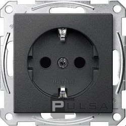 Розетка
M-Plan,  M-Elegance,  M-Pure,  M-Pure Decor,  со шторками,  с заземлением,  одинарная,  безвинтовые клеммы,   цвет - антрацит,  пластмасса,  MTN2300-0414,  MEG2300-0414,  Merten
 - PULSAL.RU