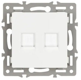 Розетка компьютерная RJ45 Cat.6 (UTP)
PRESTO,  GLARE,  VERSA,  двойная,   цвет - белый,  пластмасса,  045336 ARL,  045336,  Аrlight
 - PULSAL.RU