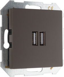 Розетка USB type-A+А, 3,4А
BAROCCO,  CLASSIC,  USB type-A 5V,  двойная,   цвет - коричневый матовый,  пластмасса,  1013400302 LAVERO,  1013400302,  LAVERO
 - PULSAL.RU