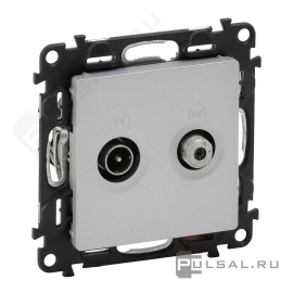 Розетка одиночная
Valena Life,  телевизионная (TV),  спутниковая (SAT),  двойная,   цвет - алюминий,  пластмасса,  753664,  7 536 64,  Legrand
 - PULSAL.RU