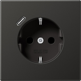 Розетка USB C с электрической розеткой
LS 990,  LS-design,  FD-design,  USB type-C 5V,  Электр. с USB,  одинарная,   цвет - антрацит,  металл,  AL1520-18CAN,  AL 1520-18 C AN,  JUNG
 - PULSAL.RU