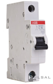 Автоматический выключатель SH200, 1 полюс, 16А, C, 6 кА, SH201 C 16, ABB - PULSAL.RU