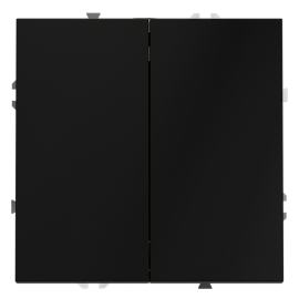 Кнопка Н.О.
S70,  двухклавишный,   цвет - черный матовый,  пластмасса,  VLS020608,  Voltum
 - PULSAL.RU