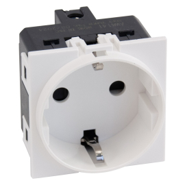 Механизм розетки 
Soft Touch,  со шторками,  с заземлением,  одинарная,  винтовые клеммы,   цвет - белый матовый,  AW4141,  MEITON
 - PULSAL.RU