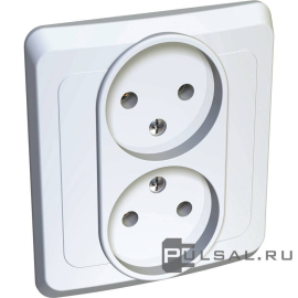 Розетка
Этюд,  со шторками,  без заземления,  двойная,  винтовые клеммы,   цвет - белый,  пластмасса,  PC16-006B,  Schneider Electric
 - PULSAL.RU