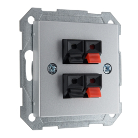 Розетка акустическая
Epsilon,  Retro Liregus,  2 пары,   цвет - алюминий,  пластмасса,  IGL-4-01.E/Mt,  28-1845,  LIREGUS
 - PULSAL.RU