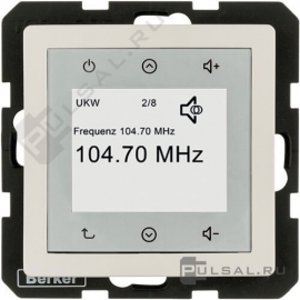 Стерео-радиоприемник Touch с RDS
Q.1,  Q.3,  Q.7,   цвет - бежевый бархат,  пластмасса,  28846082,  2884 60 82,  Berker
 - PULSAL.RU