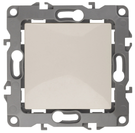 Кнопка Н.О. 
Эра 12,  одноклавишный,   цвет - слоновая кость,  пластмасса,  Б0047831,  12-1111-02,  ЭРА
 - PULSAL.RU