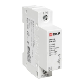 Ограничитель импульсных напряжений ОПВ ОИН PROxima, 1 полюс, Класс 2, 5 кА, 12,5 кА, opv-oin, EKF - PULSAL.RU