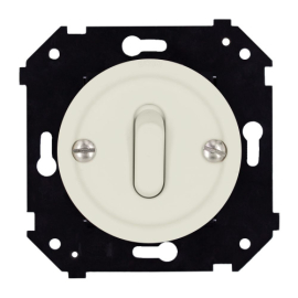 Выключатель
Шедель Бриз,  одноклавишный,  без подсветки,   цвет - слоновая кость матовый,  пластмасса,  B3-220-211M,  Bironi
 - PULSAL.RU