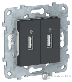 Розетка 2хUSB для данных
Unica New Pure,  Unica New Studio,  USB данные,  двойная,   цвет - антрацит,  пластмасса,  NU542754,  Schneider Electric
 - PULSAL.RU Розетка 2хUSB для данных
Unica New Pure,  Unica New Studio,  USB данные,  двойная,   цвет - антрацит,  пластмасса,  NU542754,  Schneider Electric
 - PULSAL.RU