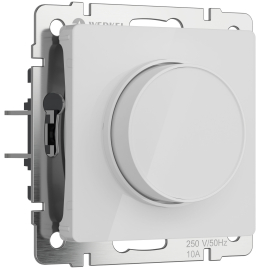 Светорегулятор (диммер) 600 Вт/ВА, для LED 200 Вт/ВА
Alumax,  Split,  Slab,  Senso,  Baguette,  Acrylic,  Platinum,  Elite,  Snabb,  Stream,  Flock,  Stark,  Fiore,  Favorit,  Diamant,  Aluminium,  Antik,  Metallic,  поворотно-нажимной,  лампы накаливания и галогенные 220В (R),  лампы с электронным (емкостным) трансформ.(C),  диммируемые лампы LED 220В (LEDi тип C),   цвет - белый акрил,  пластмасса,  W1142041,  a064015,  Werkel
 - PULSAL.RU