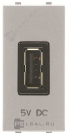 Зарядка USB-A, 2А
Zenit,  USB type-A 5V,  одинарная,   цвет - серебряный,  пластмасса,  N2185.2 PL,  2CLA218520N1301,  ABB
 - PULSAL.RU