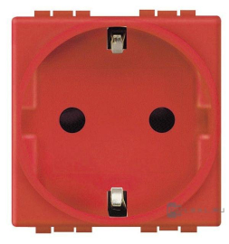 Розетка
LivingLight,  LivingLight AIR,  со шторками,  с заземлением,  одинарная,  винтовые клеммы,   цвет - красный,  пластмасса,  L4141R,  BTicino
 - PULSAL.RU