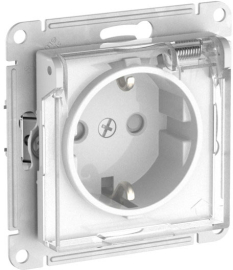 Розетка AQUA (безвинтовые клеммы)
Atlas Design,  со шторками,  с заземлением,  одинарная,  безвинтовые клеммы,   цвет - белый,  пластмасса,  IP 44,  ATN440146S,  Schneider Electric
 - PULSAL.RU