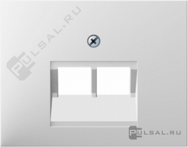 Накладка
K.1,  двойная,   цвет - белый глянцевый,  пластмасса,  14097009,  1409 70 09,  Berker
 - PULSAL.RU