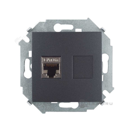 Розетка компьютерная RJ45 кат.6A (АМР, FTP)
Simon 15,  одинарная,   цвет - графит,  пластмасса,  1591563-038,  Simon
 - PULSAL.RU