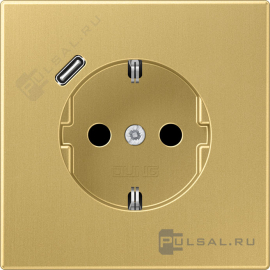 Розетка USB C с электрической розеткой
LS 990,  LS 1912,  LS plus,  LS ZERO,  LS-design,  FD-design,  USB type-C 5V,  Электр. с USB,  одинарная,   цвет - латунь классическая,  металл,  ME1520-18CC-L,  ME 1520-18 C C-L,  JUNG
 - PULSAL.RU