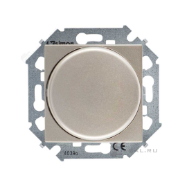 Светорегулятор (диммер) трехпроводной 5-215 Вт/ВА
Simon 15,  поворотный,  лампы накаливания и галогенные 220В (R),  диммируемые лампы LED 220В (LEDi тип L),   цвет - шампань,  пластмасса,  1591796-034,  Simon
 - PULSAL.RU