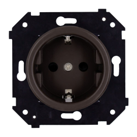 Розетка
Шедель Бриз,  без шторок,  с заземлением,  одинарная,  винтовые клеммы,   цвет - коричневый матовый,  пластмасса,  B3-101-22M,  Bironi
 - PULSAL.RU