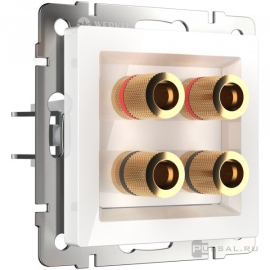 Розетка акустическая
Alumax,  Split,  Slab,  Senso,  Baguette,  Acrylic,  Platinum,  Elite,  Snabb,  Stream,  Flock,  Stark,  Fiore,  Favorit,  Diamant,  Aluminium,  Antik,  Metallic,  2 пары,   цвет - белый,  пластмасса,  W1185001,  a051140,  Werkel
 - PULSAL.RU