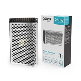 Блок питания
Gauss,  не диммируется,   выходная мощность - 250Вт,   выходное напряжение max - 12В,   корпус  - стандартный