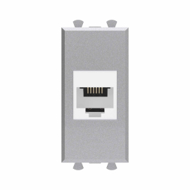 Розетка телефонная
Avanti,  одинарная,   цвет - закаленная сталь,  пластмасса,  4404611DKC,  DKC_4404611,  DKC
 - PULSAL.RU