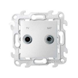 Розетка одиночная
Simon 24 Harmonie,  телевизионная (TV),  спутниковая (SAT),  двойная,   цвет - алюминий,  пластмасса,  2410487-033,  Simon
 - PULSAL.RU