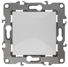 Выключатель
Эра 12,  одноклавишный,  без подсветки,   цвет - белый,  пластмасса,  Б0014621,  12-1101-01,  ЭРА
 - PULSAL.RU