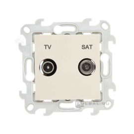 Розетка одиночная
Simon 24 Harmonie,  телевизионная (TV),  спутниковая (SAT),  двойная,   цвет - слоновая кость,  пластмасса,  2410487-031,  Simon
 - PULSAL.RU