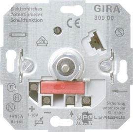 Механизм электронного потенциометра 1-10 В, выключатель 6А
Standard 55,  E2,  E3,  Event,  Esprit,  ClassiX,  ClassiX Art,  E22,  Edelstahl,  F100,  S-Color,  поворотно-нажимной,  лампы с управляемым ЭПРА (управл.сигнал 1-10В DC),  030900,  0309 00,  Gira
 - PULSAL.RU