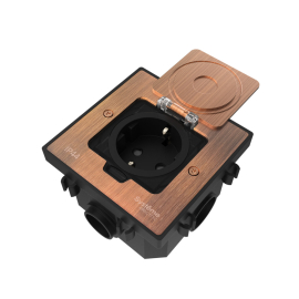 Лючок MultiDesk с розеткой и монтажной коробкой для бетонных полов
MultiDesk,  W45,  напольная,  1 пост,   цвет - медь,  металл,  IP 44,  MDK21202CC,  Systeme Electric
 - PULSAL.RU