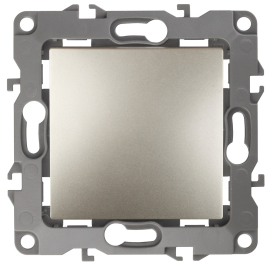 Выключатель
Эра 12,  одноклавишный,  без подсветки,   цвет - шампань,  пластмасса,  Б0014624,  12-1101-04,  ЭРА
 - PULSAL.RU