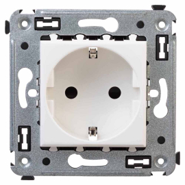 Розетка
Avanti,  со шторками,  с заземлением,  одинарная,  винтовые клеммы,   цвет - белое облако,  пластмасса,  4400003DKC,  DKC_4400003,  DKC
 - PULSAL.RU