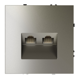 Розетка компьютерная RJ45 Cat.6 (UTP)
S70,  двойная,   цвет - шелк,  пластмасса,  VLS060204,  Voltum
 - PULSAL.RU