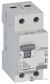 Выключатель дифференциального тока (УЗО) RX³, 2 полюса, 25А,  тип - AC, 30 мА402024, Legrand - PULSAL.RU