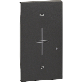 Клавиша для умного выключателя штор и жалюзи
Netatmo,  Living Now,  без фиксации,  с подсветкой,   цвет - черный,  KG43M2,  BTicino
 - PULSAL.RU