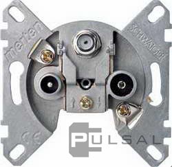 Розетка одиночная
M-Smart,  M-Plan,  M-Elegance,  M-Pure,  M-Pure Decor,  Antique,  Artec,  D-Life,  телевизионная (TV),  спутниковая (SAT),  радио (R),  тройная,  MTN466097,  MEG466097,  Merten
 - PULSAL.RU