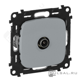 Розетка оконечная
Valena Allure,  телевизионная (TV),  одинарная,   цвет - алюминий,  пластмасса,  753960,  7 539 60,  Legrand
 - PULSAL.RU